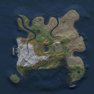 Thumbnail Rust Map: Procedural Map, Size: 2700, Seed: 1780142473, 9 Monuments