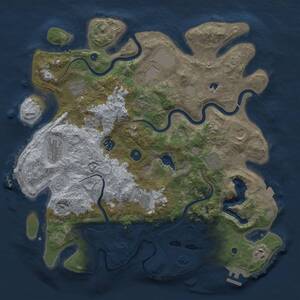 Thumbnail Rust Map: Procedural Map, Size: 4000, Seed: 1517237537, 16 Monuments