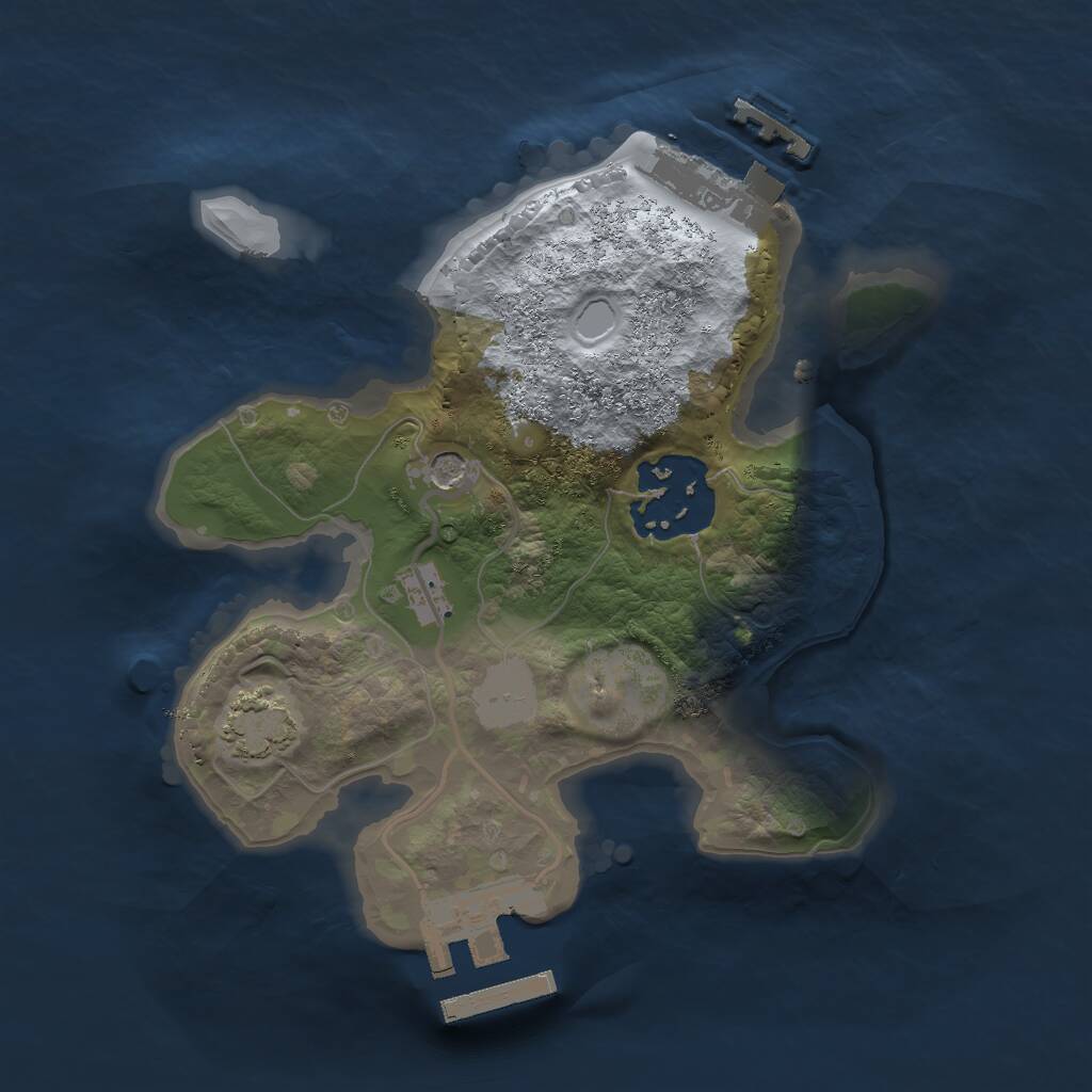 Rust Map: Procedural Map, Size: 1900, Seed: 1030435552, 6 Monuments