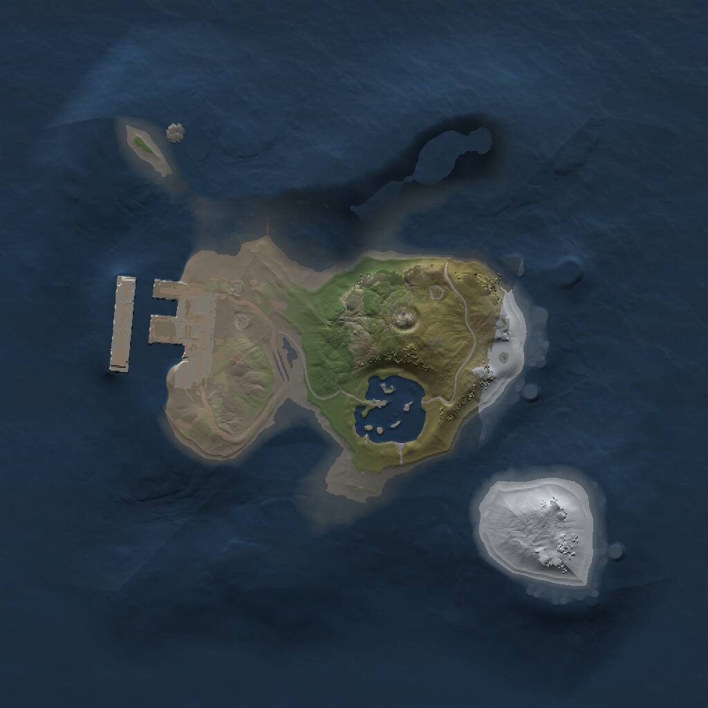 Rust Map: Procedural Map, Size: 1500, Seed: 564123, 3 Monuments