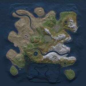 Thumbnail Rust Map: Procedural Map, Size: 3000, Seed: 1879242305, 9 Monuments