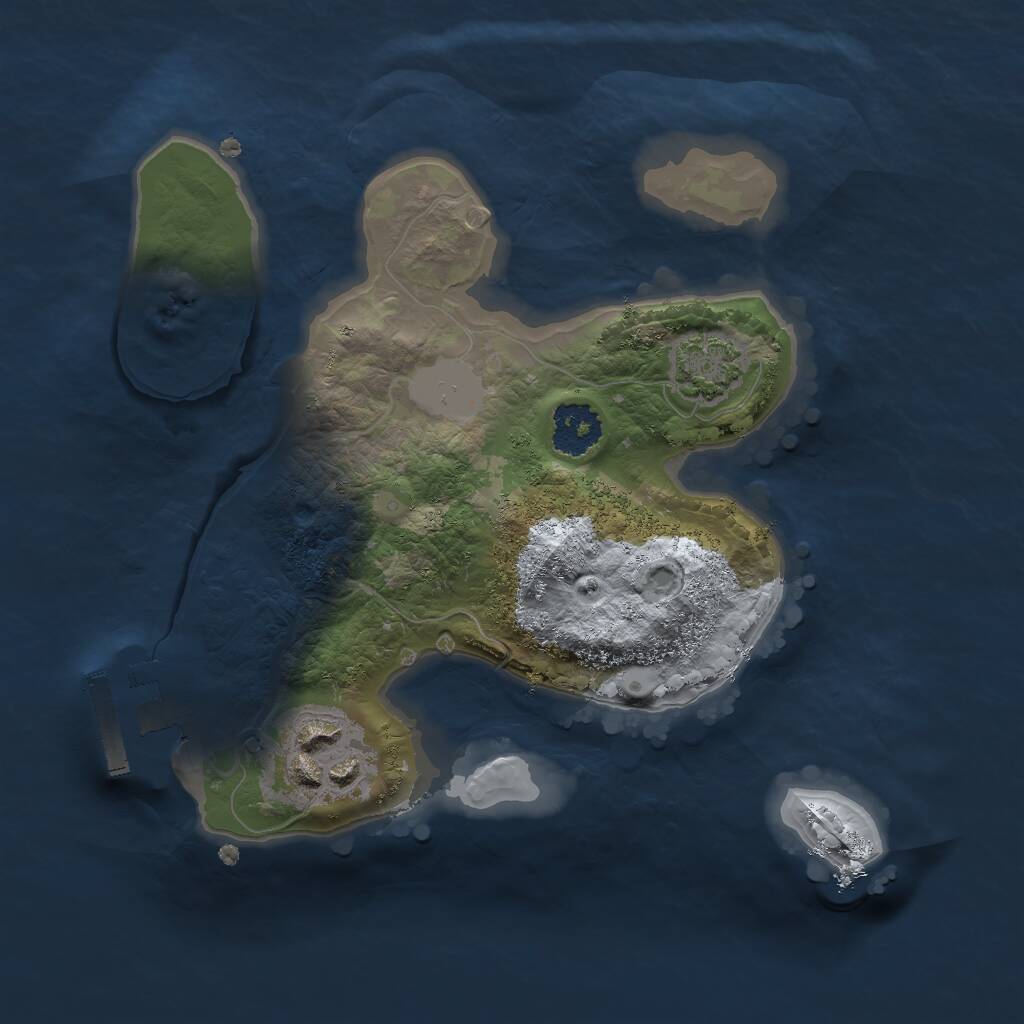 Rust Map: Procedural Map, Size: 2000, Seed: 896715912, 4 Monuments