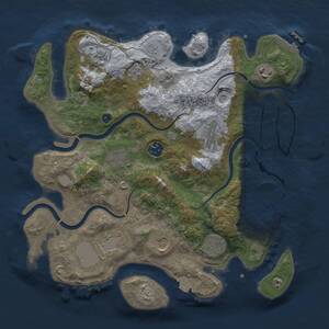 Thumbnail Rust Map: Procedural Map, Size: 3500, Seed: 46750, 15 Monuments