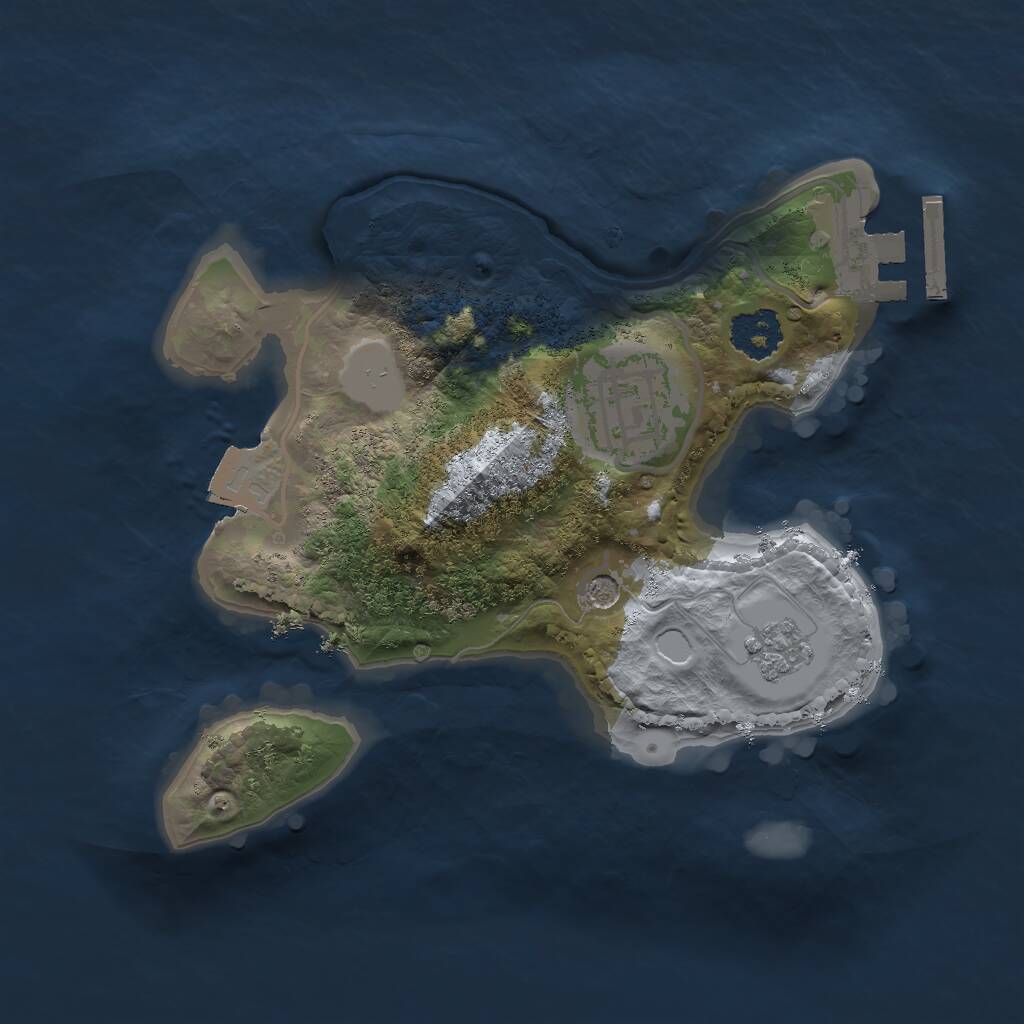 Rust Map: Procedural Map, Size: 2000, Seed: 5011020, 5 Monuments