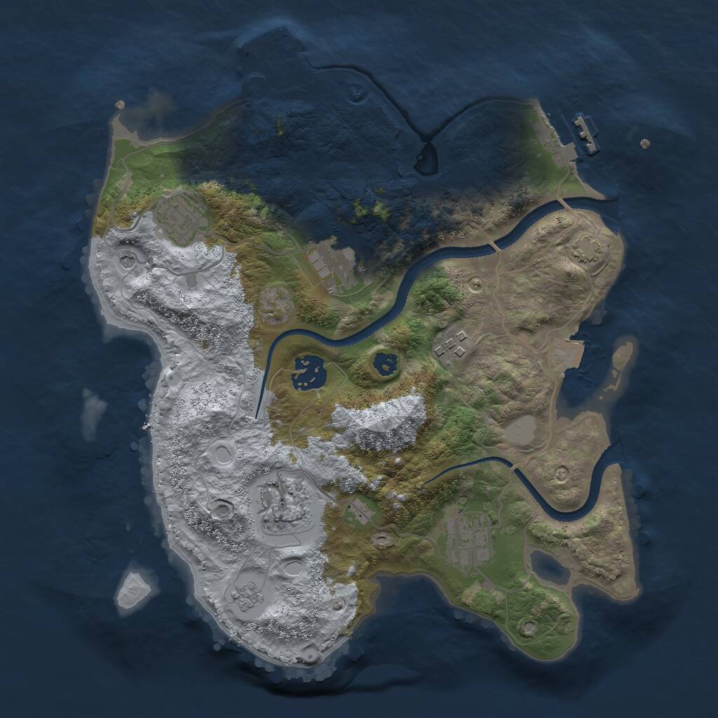 Rust Map: Procedural Map, Size: 2988, Seed: 49896, 12 Monuments