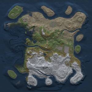 Thumbnail Rust Map: Procedural Map, Size: 3500, Seed: 1385377600, 15 Monuments