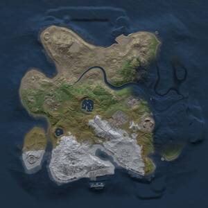 Thumbnail Rust Map: Procedural Map, Size: 2500, Seed: 1853496501, 10 Monuments