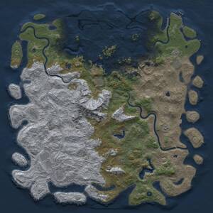 Thumbnail Rust Map: Procedural Map, Size: 6000, Seed: 12315, 17 Monuments