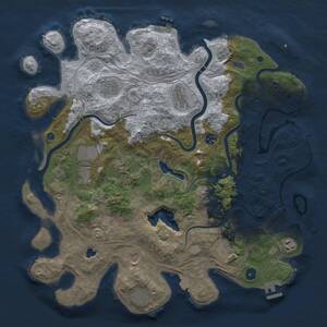 Thumbnail Rust Map: Procedural Map, Size: 4250, Seed: 226936213, 16 Monuments