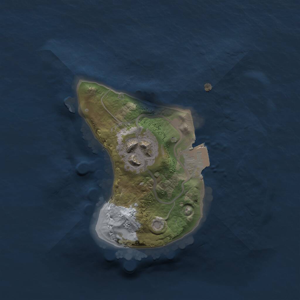 Rust Map: Procedural Map, Size: 1500, Seed: 1416686598, 2 Monuments