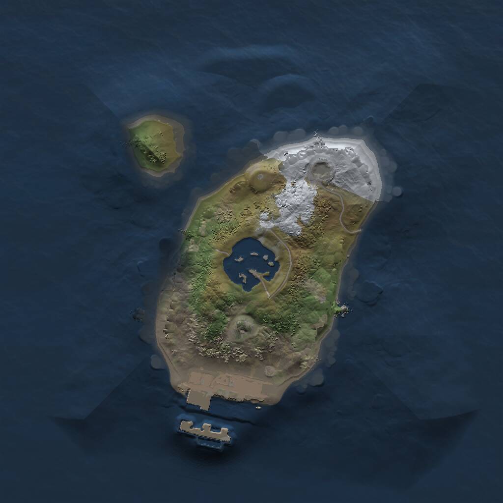 Rust Map: Procedural Map, Size: 1500, Seed: 1099713234, 3 Monuments