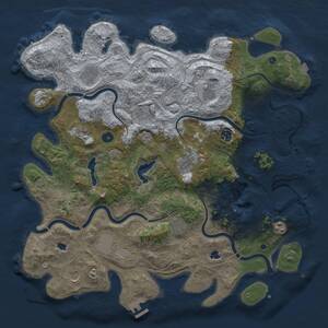 Thumbnail Rust Map: Procedural Map, Size: 4500, Seed: 1438154608, 17 Monuments