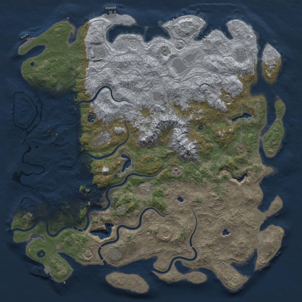 Rust Map: Procedural Map, Size: 5700, Seed: 1771287129, 17 Monuments