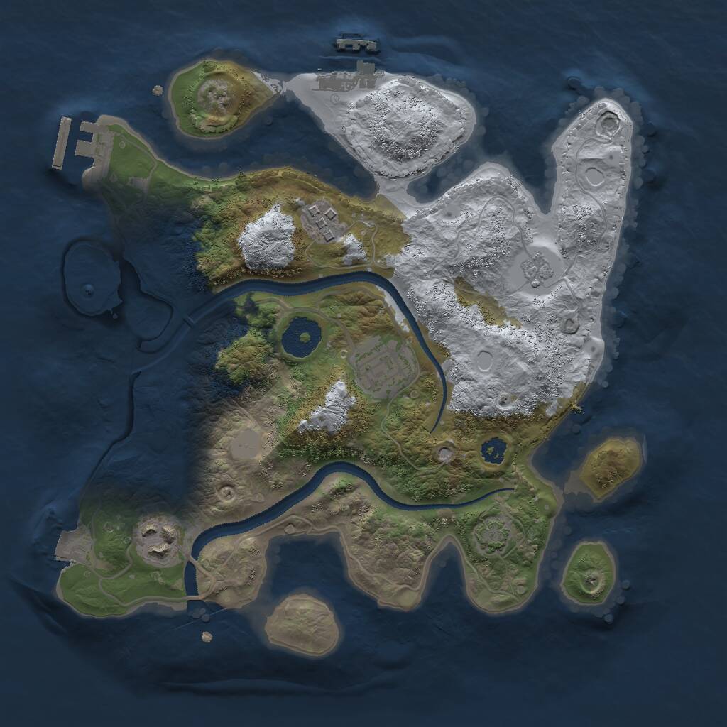 Rust Map: Procedural Map, Size: 2800, Seed: 339428108, 8 Monuments