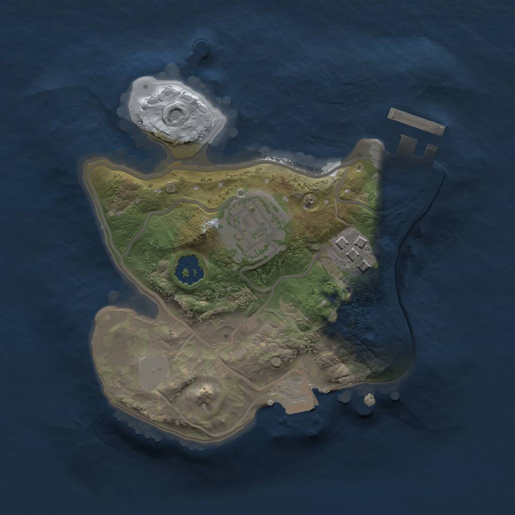 Rust Map: Procedural Map, Size: 1800, Seed: 741258, 4 Monuments
