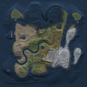 Thumbnail Rust Map: Procedural Map, Size: 2500, Seed: 8543, 10 Monuments