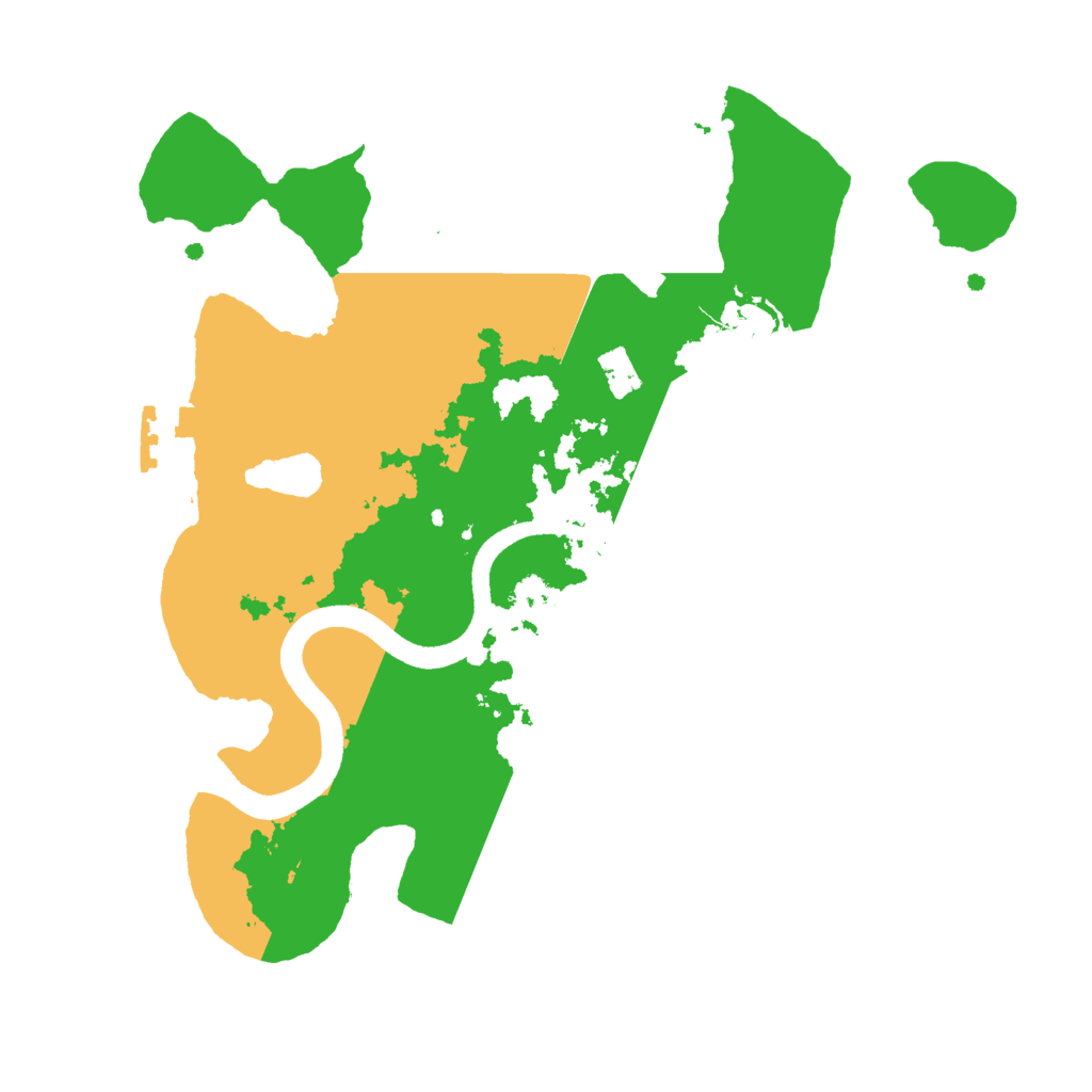 Biome Rust Map: Procedural Map, Size: 2500, Seed: 8543