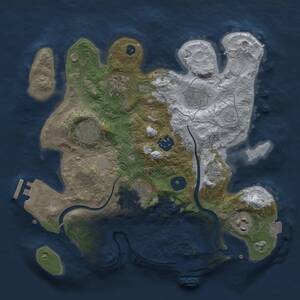 Thumbnail Rust Map: Procedural Map, Size: 3000, Seed: 271808133, 12 Monuments