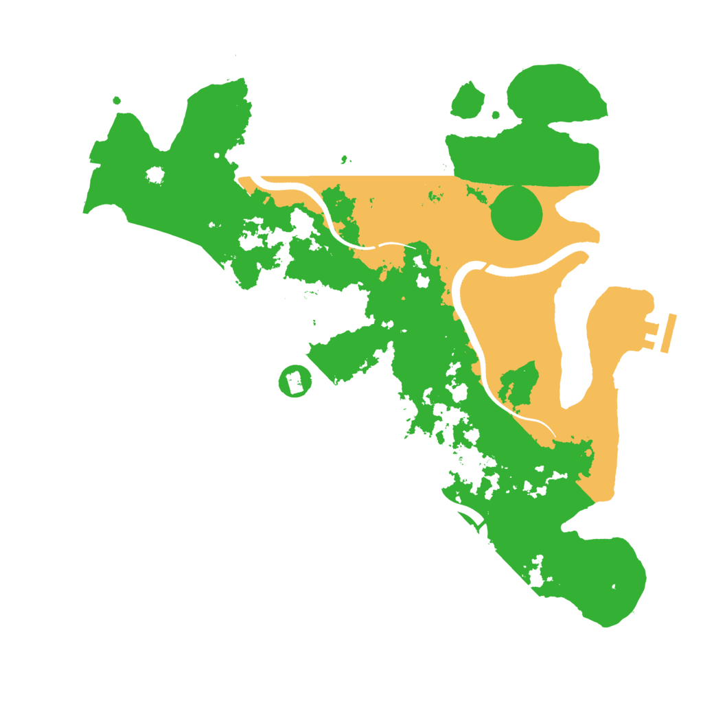 Biome Rust Map: Procedural Map, Size: 3600, Seed: 1187334143