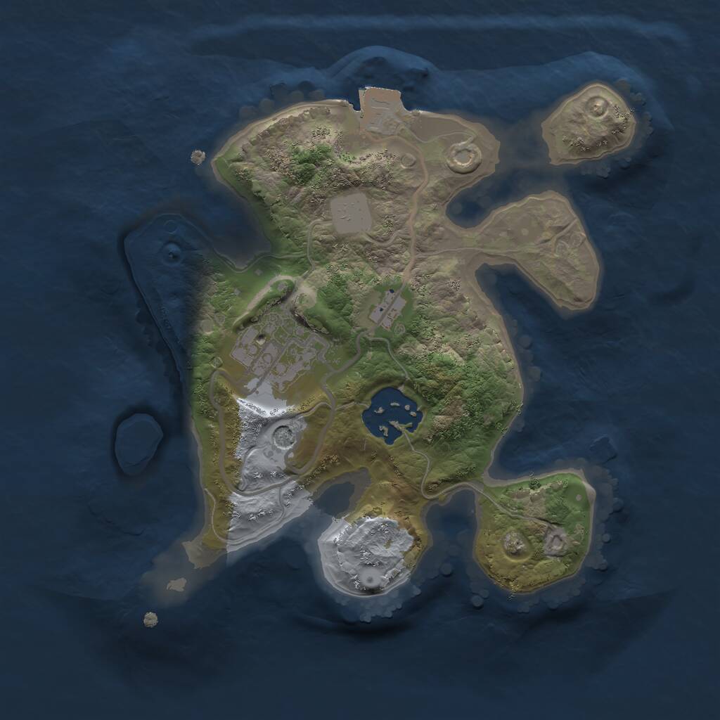 Rust Map: Procedural Map, Size: 2000, Seed: 355257509, 4 Monuments