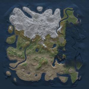 Thumbnail Rust Map: Procedural Map, Size: 4000, Seed: 270956394, 15 Monuments