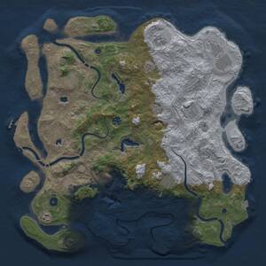 Thumbnail Rust Map: Procedural Map, Size: 4500, Seed: 568493054, 15 Monuments