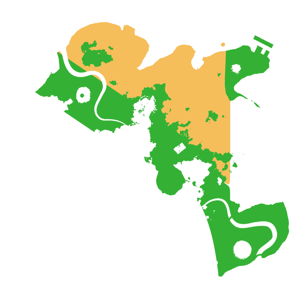 Biome Rust Map: Procedural Map, Size: 3000, Seed: 43591