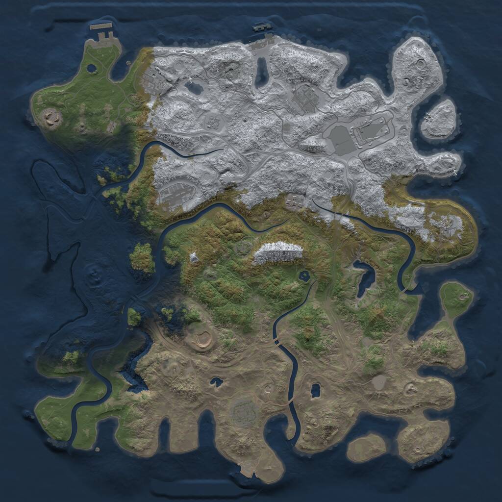 Rust Map: Procedural Map, Size: 4550, Seed: 111787, 15 Monuments