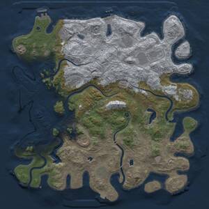Thumbnail Rust Map: Procedural Map, Size: 4550, Seed: 111787, 15 Monuments