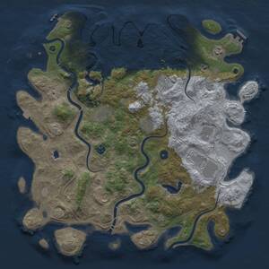 Thumbnail Rust Map: Procedural Map, Size: 4450, Seed: 113235, 15 Monuments