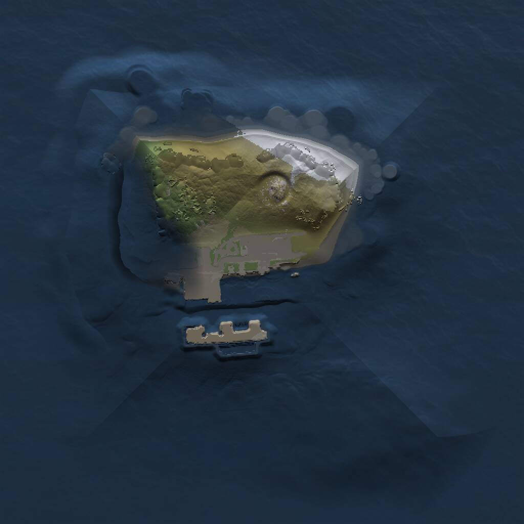 Rust Map: Procedural Map, Size: 1000, Seed: 203600827, 2 Monuments