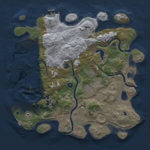 Thumbnail Rust Map: Procedural Map, Size: 4300, Seed: 1915231678, 17 Monuments