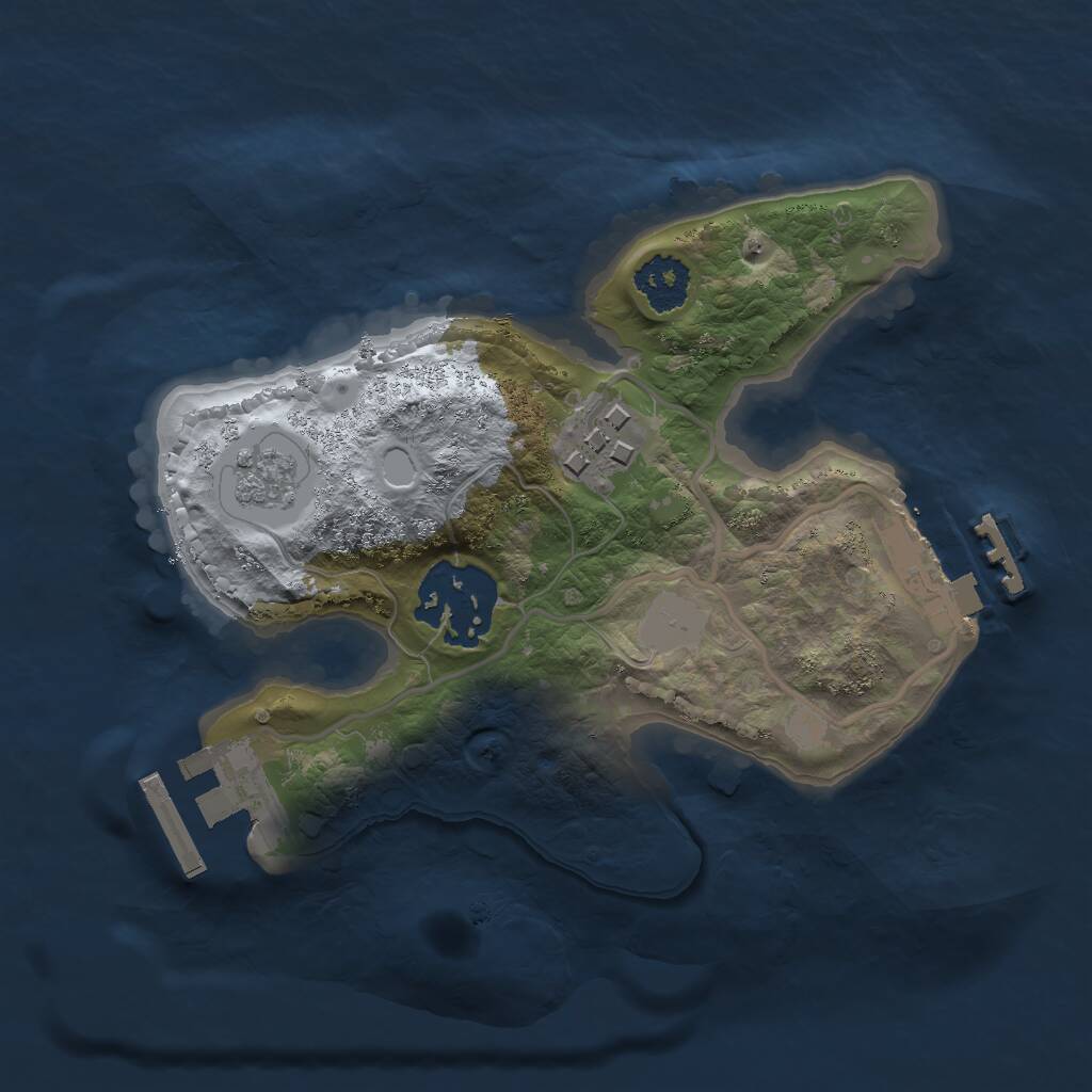 Rust Map: Procedural Map, Size: 2000, Seed: 139759724, 6 Monuments