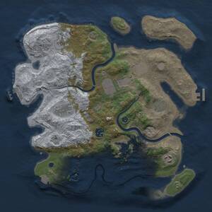 Thumbnail Rust Map: Procedural Map, Size: 3500, Seed: 1256010254, 15 Monuments