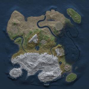 Thumbnail Rust Map: Procedural Map, Size: 3000, Seed: 28679, 12 Monuments