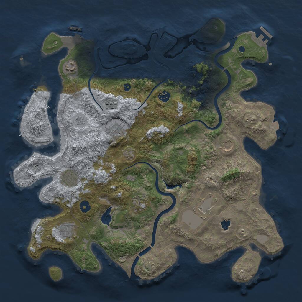 Rust Map: Procedural Map, Size: 4000, Seed: 8004581, 15 Monuments