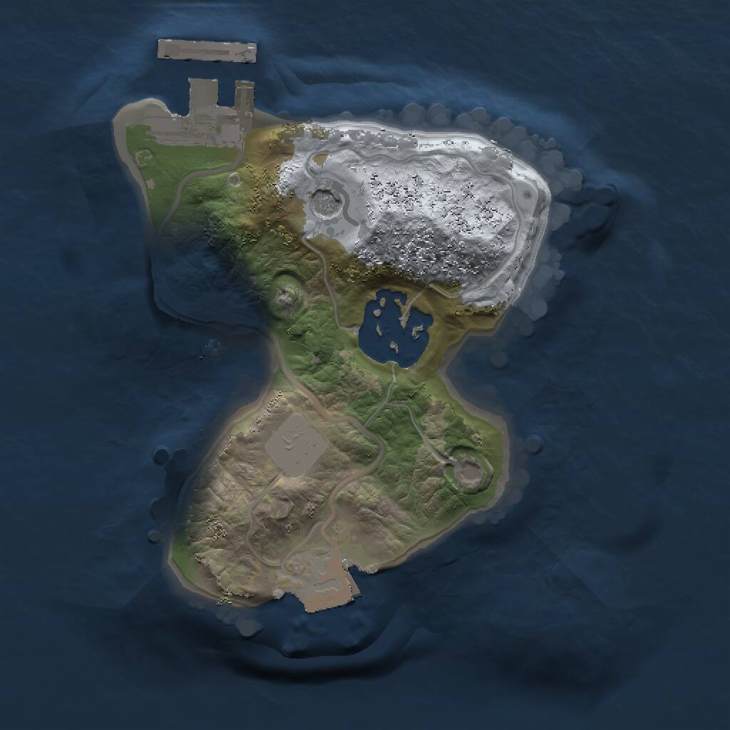 Rust Map: Procedural Map, Size: 1500, Seed: 765486748, 4 Monuments