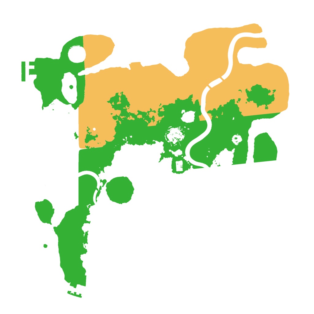 Biome Rust Map: Procedural Map, Size: 3200, Seed: 543267