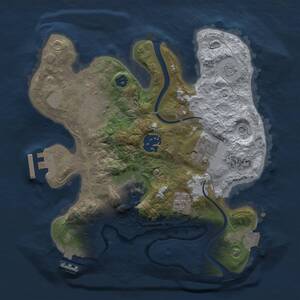 Thumbnail Rust Map: Procedural Map, Size: 2500, Seed: 1515140611, 10 Monuments