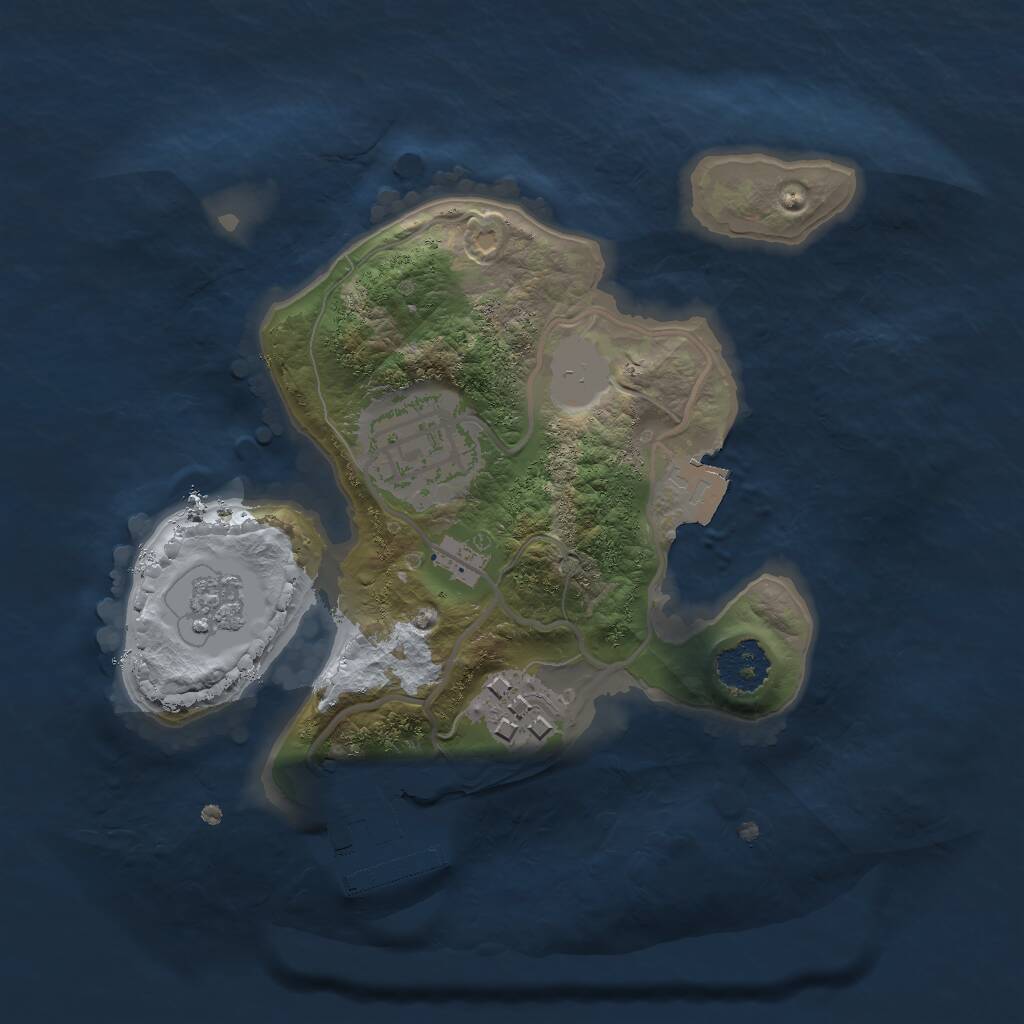 Rust Map: Procedural Map, Size: 2000, Seed: 589632194, 5 Monuments