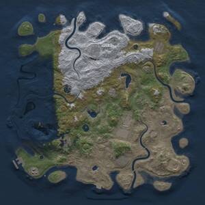 Thumbnail Rust Map: Procedural Map, Size: 4500, Seed: 1915231678, 16 Monuments