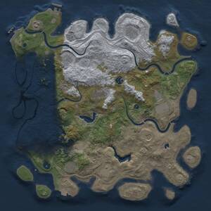 Thumbnail Rust Map: Procedural Map, Size: 4250, Seed: 51306276, 17 Monuments