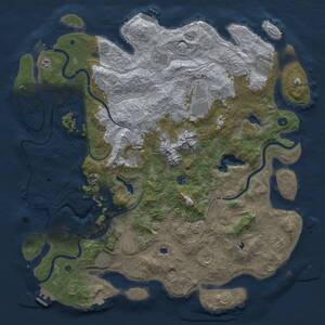 Thumbnail Rust Map: Procedural Map, Size: 5250, Seed: 5, 17 Monuments