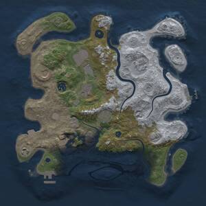 Thumbnail Rust Map: Procedural Map, Size: 3500, Seed: 1176784949, 15 Monuments