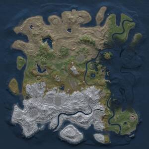 Thumbnail Rust Map: Procedural Map, Size: 4500, Seed: 325582945, 16 Monuments
