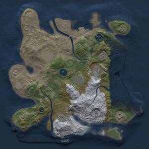 Thumbnail Rust Map: Procedural Map, Size: 3000, Seed: 778899, 11 Monuments