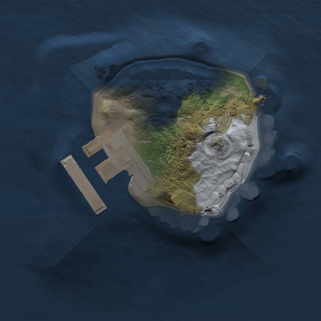 Rust Map: Procedural Map, Size: 1000, Seed: 1752843241, 2 Monuments
