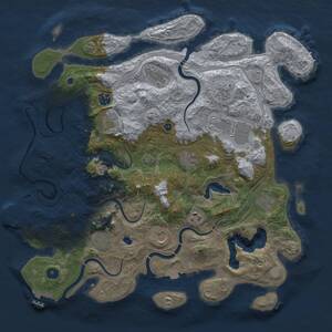 Thumbnail Rust Map: Procedural Map, Size: 4250, Seed: 2147420384, 17 Monuments