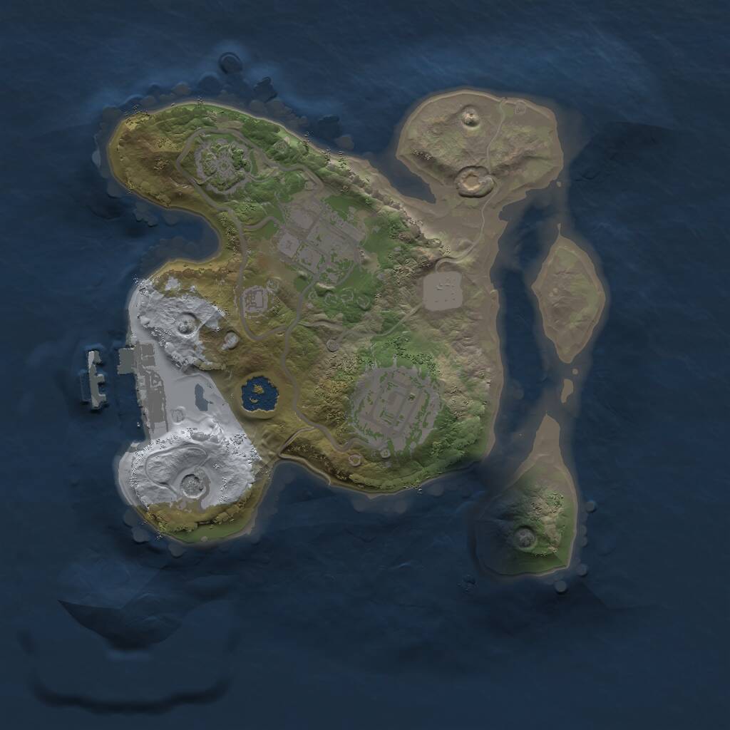 Rust Map: Procedural Map, Size: 2000, Seed: 85789122, 6 Monuments