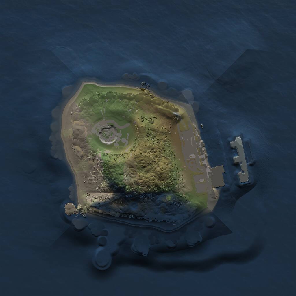 Rust Map: Procedural Map, Size: 1000, Seed: 71174776, 3 Monuments
